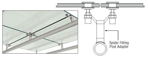 1-1/2" Diameter Spider Fitting Post adaptor- Custom Length