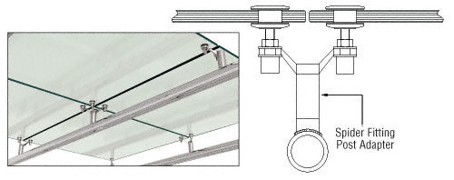 1-1/2" Diameter Spider Fitting Post adaptor- Custom Length