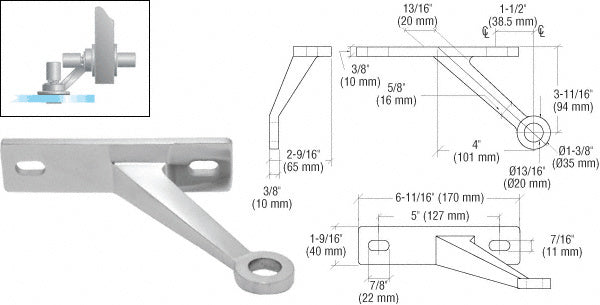 Heavy-Duty Spider Fitting Single Left Arm Wall Mount Frame Spider