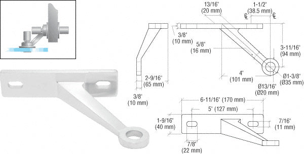 Heavy-Duty Spider Fitting Single Left Arm Wall Mount Frame Spider