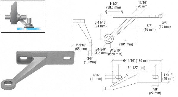 Heavy-Duty Spider Fitting Single Right Arm Wall Mount Frame Spider