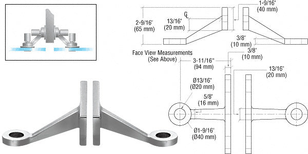 Heavy-Duty Spider Fitting Double Arm Fin Mount Frame