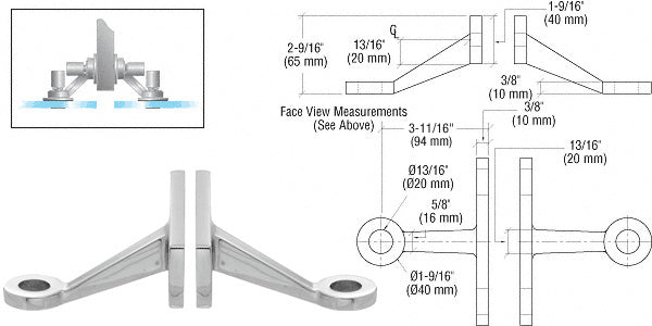 Heavy-Duty Spider Fitting Double Arm Fin Mount Frame