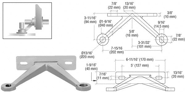 Heavy-Duty Spider Fitting Double Arm "V" Wall Mount Frame