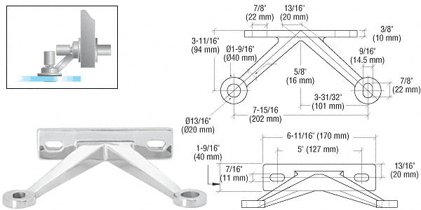 Heavy-Duty Spider Fitting Double Arm "V" Wall Mount Frame