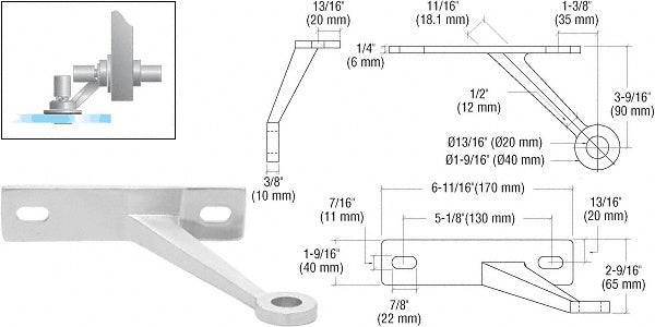 Regular Duty Spider Fitting Single Arm Wall Mount Frame