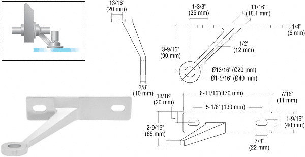 Regular Duty Spider Fitting Single Arm Wall Mount Frame