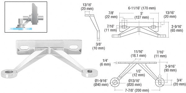 Regular Duty Spider Fitting Double Arm "V" Wall Mount Frame