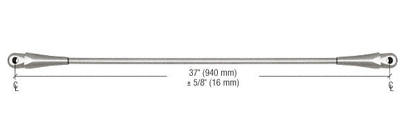 37" Glass Awning System Connecting Rod for 36" Wide Panels