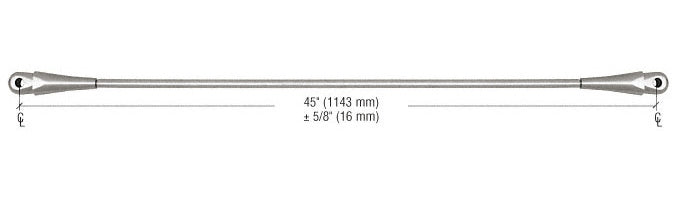 45" Glass Awning System Connecting Rod for 42" Wide Panels