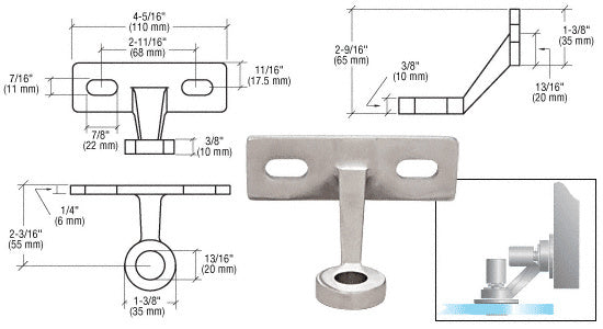 Single Arm Wall/Fin Mounted Fitting