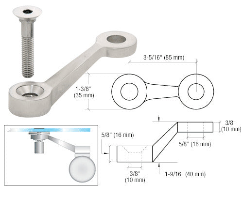 Single Long Arm Post Mount Spider Fitting