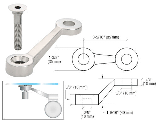 Single Long Arm Post Mount Spider Fitting