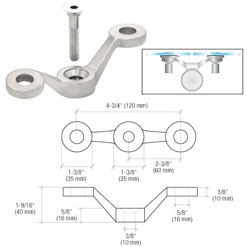 Double Arm Post Mount Spider Fitting