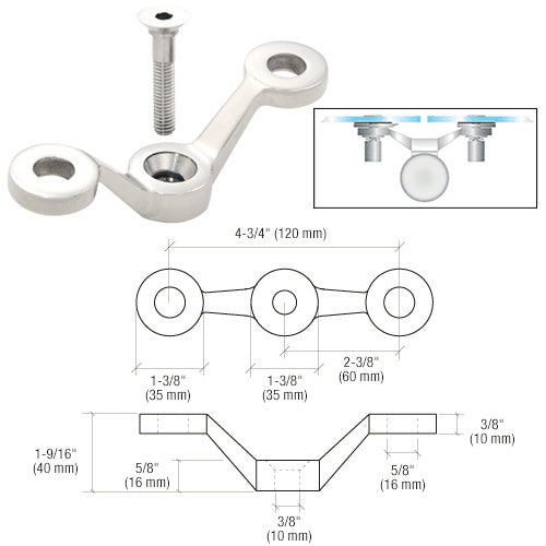 Double Arm Post Mount Spider Fitting