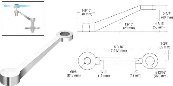 Regular Duty Single Long Arm Spider Fitting Column Mount