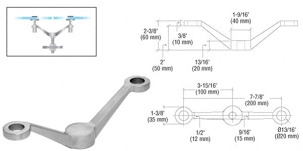 Regular Duty Spider Fitting Double Arm Column Mount