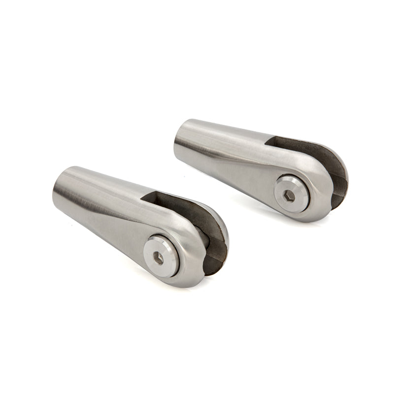 20mm Tension Rod End Fittings - Brushed Stainless